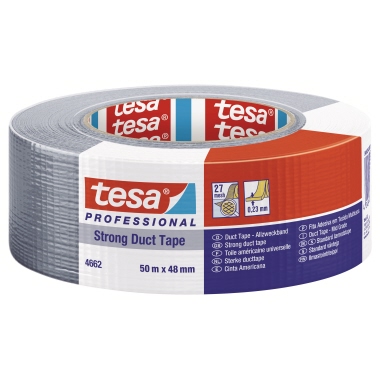 Gewebeband Tesa 4662 50mx48mm silber matt, Strong Duct Tape