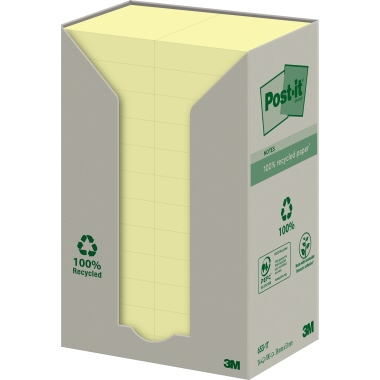 Haftnotiz Post-It 653-1T 51x38mm rec ge Ycling Lb, Blauer Enl