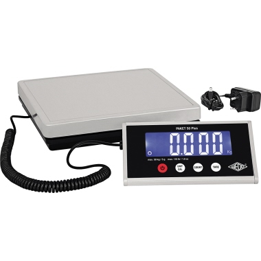 Paketwaage WEDO 5076 50kg / 5g Teilung inkl. Netzteil mit Zählfunktion