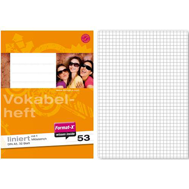 Vokabelheft A5 70g 32Bl. Lineatur 53