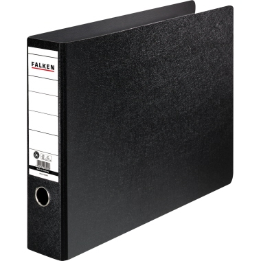Ordner A3 quer 75mm schwarz Pappe, Blauer Engel + Fsc