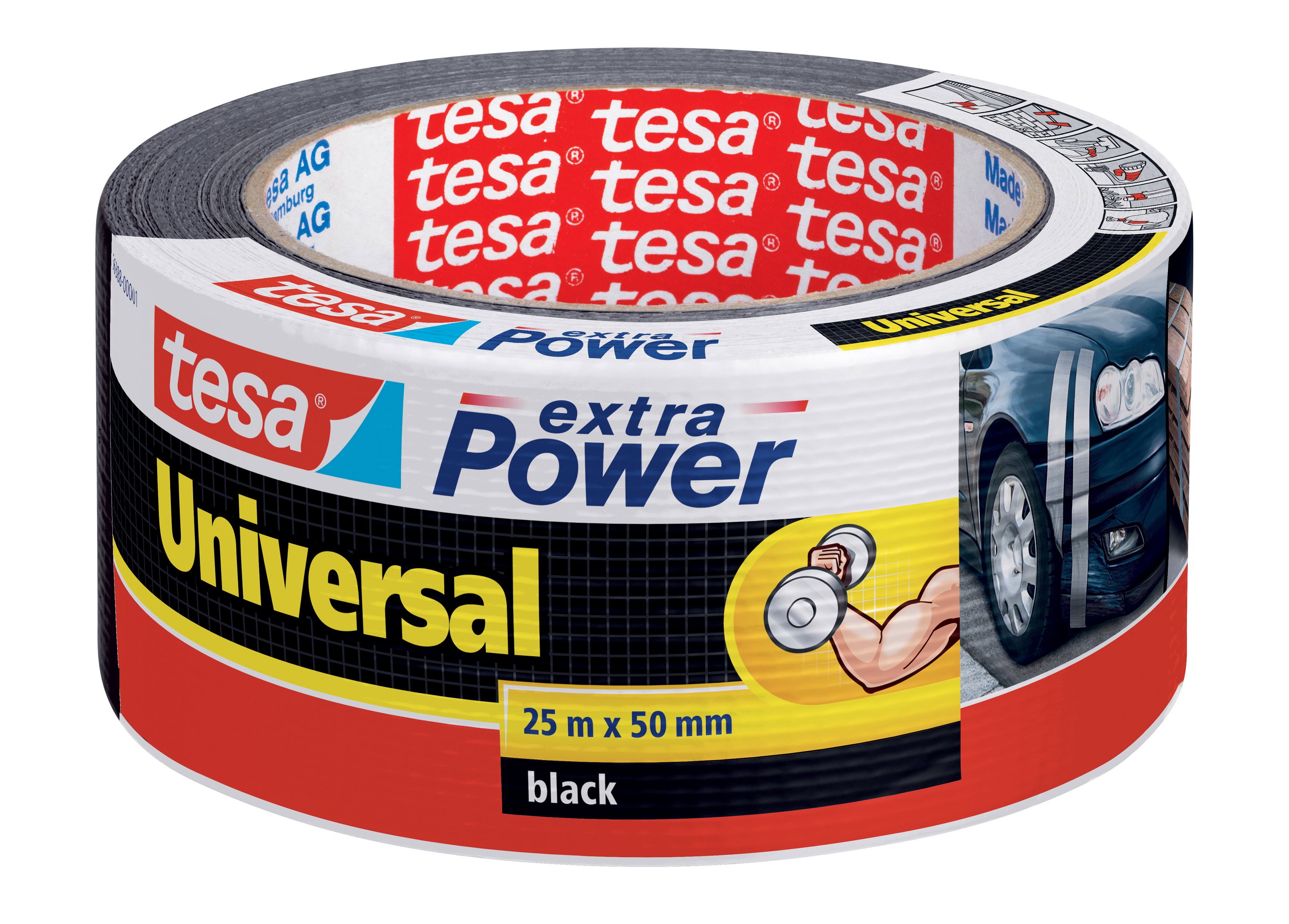 Folienband Tesa 56388 25mx50mm schwarz Power Universal
