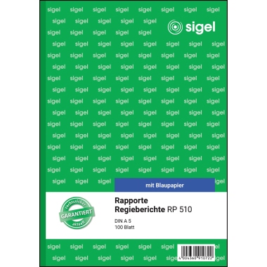 Rapport/Regiebericht Sigel RP510 A5 