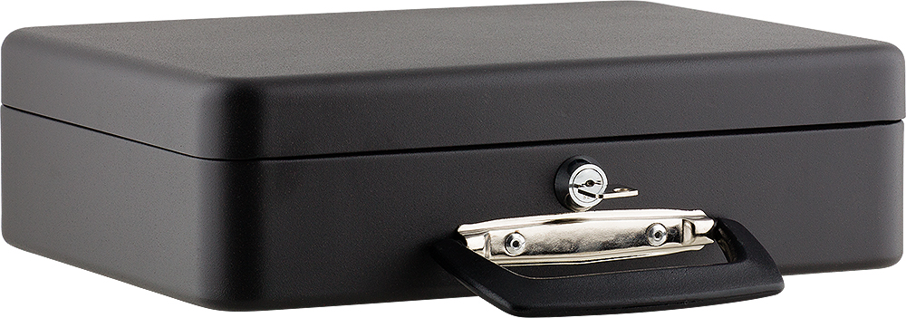Metallgeldkoffer SAX 0-814 sw 30x23x9cm Zylinderschloß mit Geldunterteilung