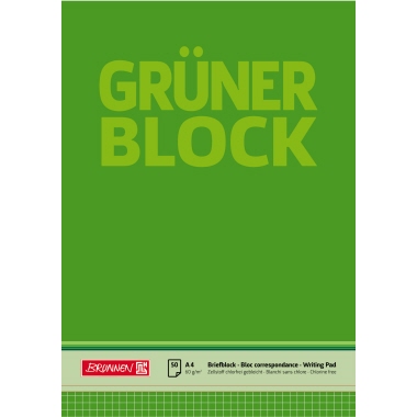 Briefblock BRUNNEN 1052638 A4 kariert 50 Blatt