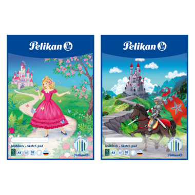 Malblock Pelikan 137661 A3 30 Blatt, Motive sortiert
