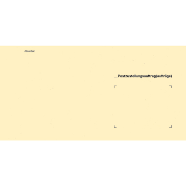 Zustellungsumschlag RNK 2047 235x125mm naßklebend 80g gelb