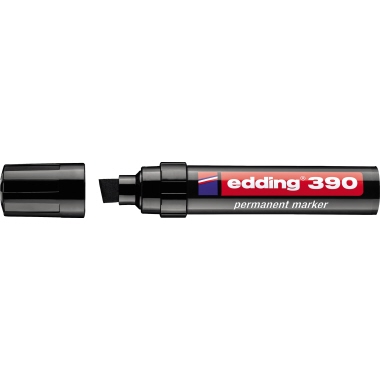 Permanentmarker Edding 390 schwarz 4-12mm, Keilspitze