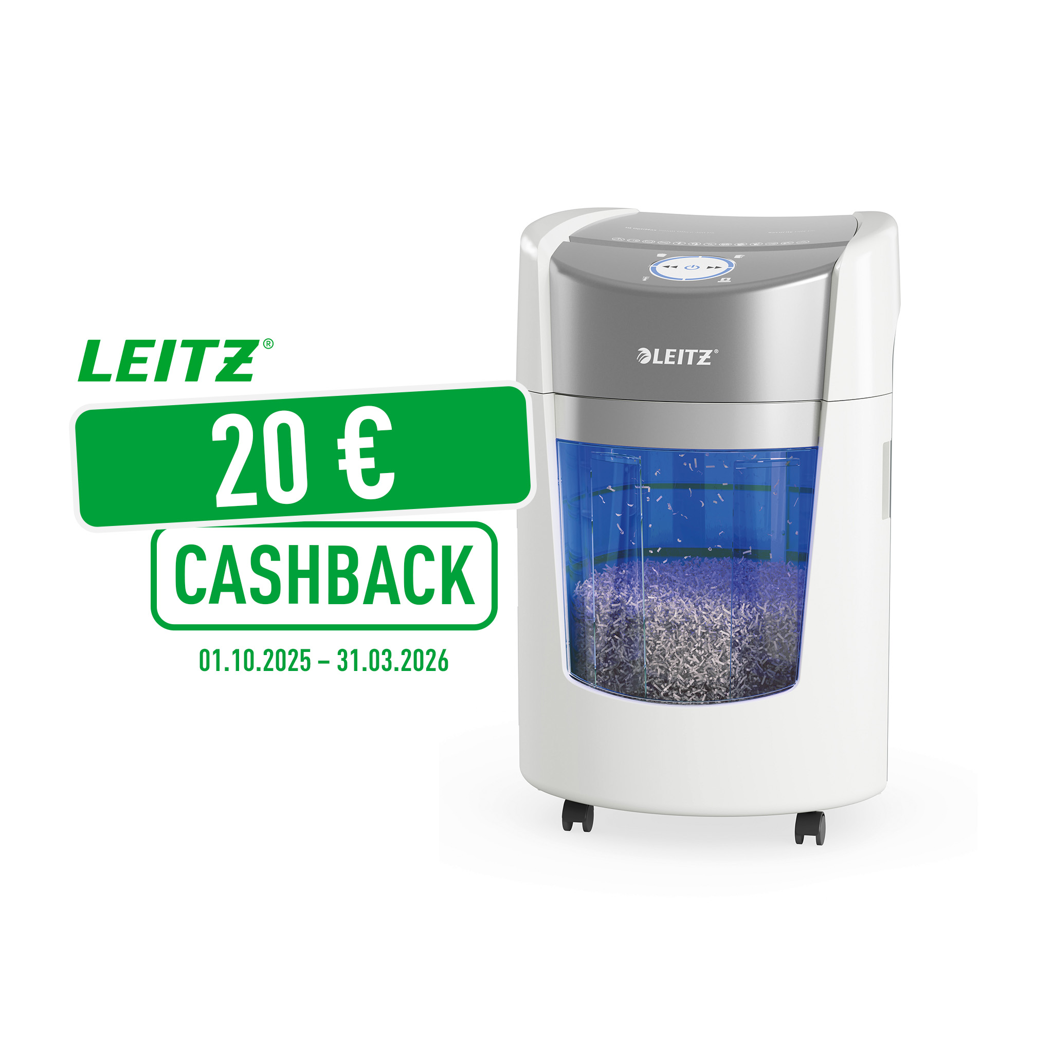 Aktenvernichter Leitz 8358-00-00 OptiMax IQ HomeOffice 225 P5EU 