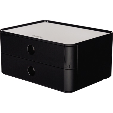Schubladenbox Allison 1120 jet black stapelbar mit 2 Schubladen