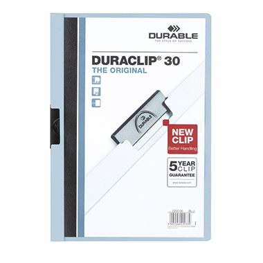 Klemmmappe Durable 2200 A4 hellblau 1-30 Blatt