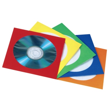 CD-Papierhülle 124x124mm mF SK farb. sor Cd/dvd-papierhülle Herma 1143