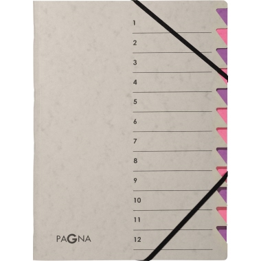 Ordnungsmappe Pagna 44312 A4 12F. lila Easy Grey