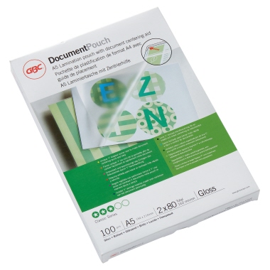 Laminiertaschen A5 GBC® 575037 80 Micron transparent 100 Stück