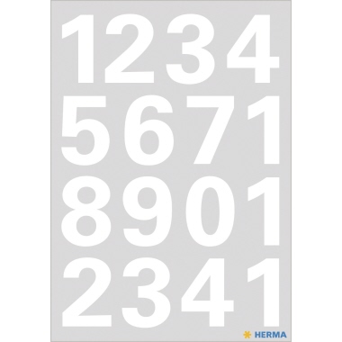 Etikett Herma 4170 25mm Zahlen 0-9 weiß 