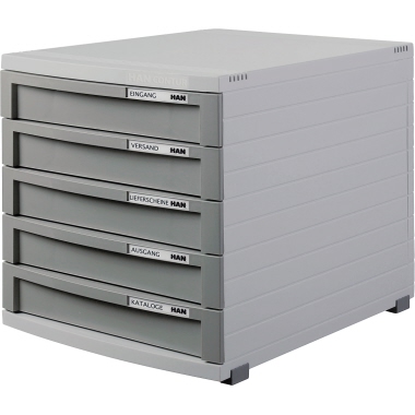 Schubladenbox HAN 1505 C4 5F licht/dunkelgrau