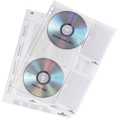 CD/DVD Hülle DURABLE 5222 für 4 CDs, 5 Stück 