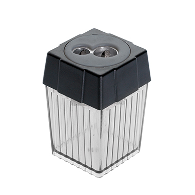 Spitzerdose doppelt transp./schwarz 