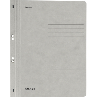 Ösenhefter Falken 80003916 A4 grau Ganzer Vorderdeckel