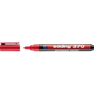 Permanentmarker Edding 370 rot 1mm, Rundspitze