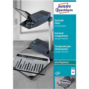 Kopierfolie Avery Zweckform 3555 A4 100my 100 Stück 