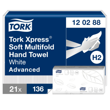 Papierhandtücher 21x34cm 2lagig weiß 120288 Tork Xpress Multifold