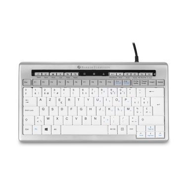 Tastatur BakkerElkhuizen BNES840DBE S-board 840 Design Be Azerty USB silber-weiß