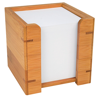 Zettelbox Wedo Bambus braun 61707 mit Papier