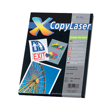 Kopierfolie/Laserfolie s/w A4 100my 