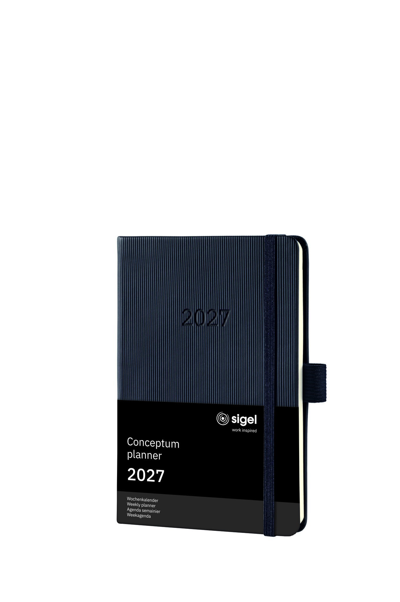 Buchkalender Sigel Conceptum C2713 A6 sw Hardcover, 176 Seiten, 2S/1W