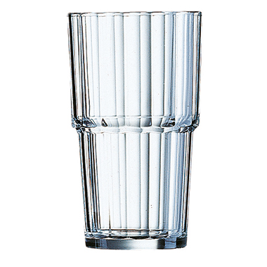Longdrinkgläser Norvege glasklar 0,32l Höhe 125mm, Durchmesser 74mm, Stapelbar