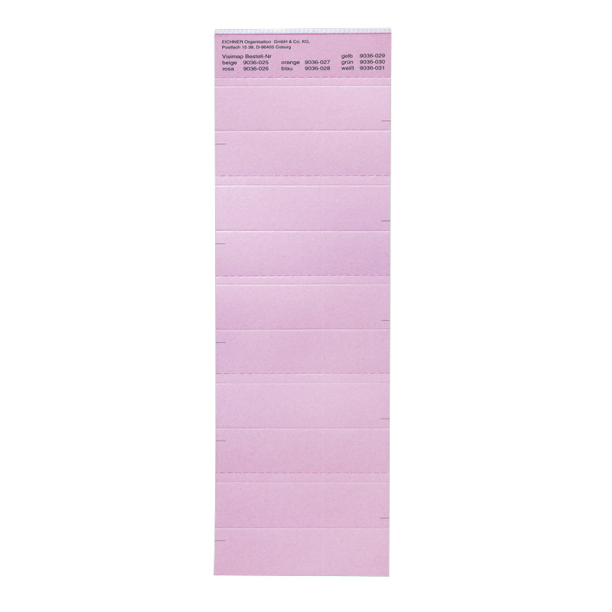 Beschriftungsschild Eichner 9036 rosa VISIMAP 245x70x10mm  250 St. 