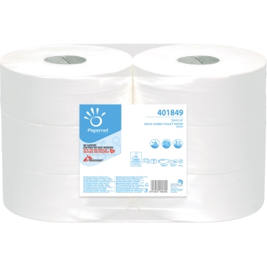 Toilettenpapier Papernet 401849 2-lagig Maxi Jumbo 6 Rollen