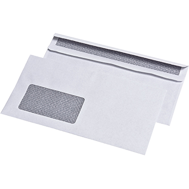 Briefumschlag DL mF SK Sicherh.weiß Din Lang (110X220MM),FENSTER,Zahlenmeer