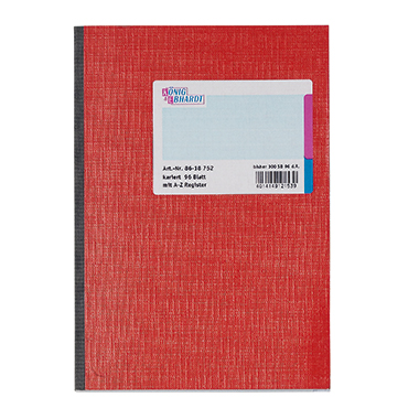 Kladde Brunnen 8618752 A5 kariert rot 96 Blatt
