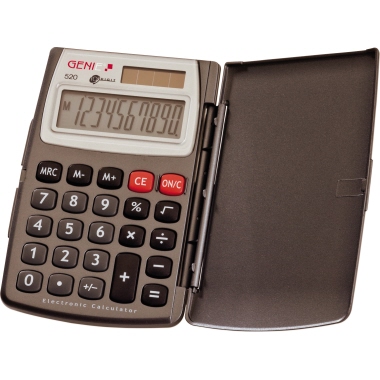 Taschenrechner GENIE 520 schwarz 10 stellig, Solar