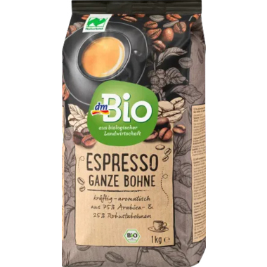Espresso dmBio ganze Bohnen 1kg 
