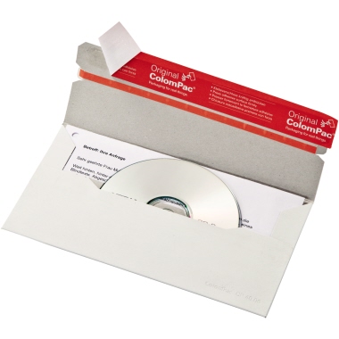 CD-Kuvert Colompac CP040.16 oF DL Pappe Ohne Fenster, INNENMAß: 220x121mm