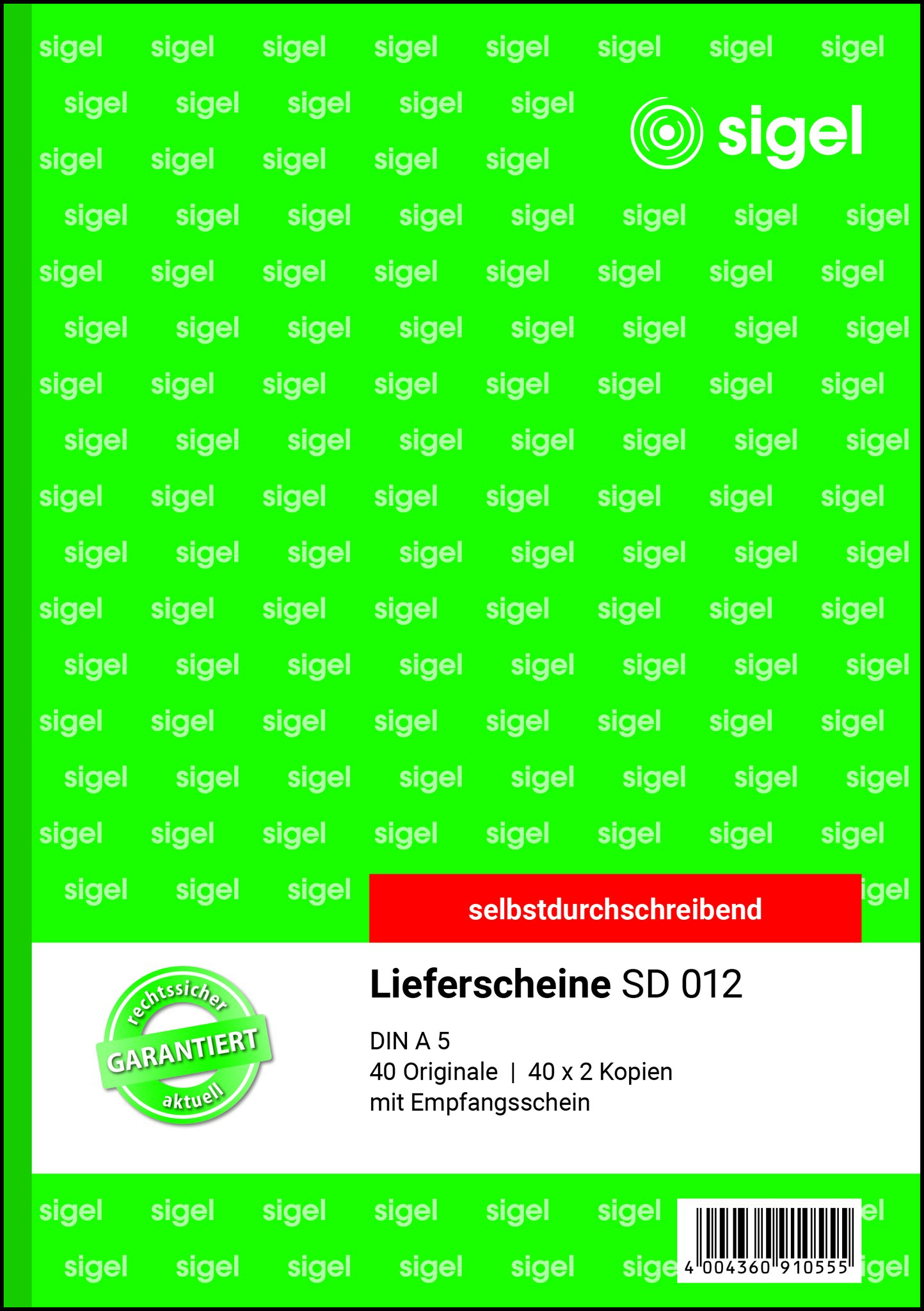 Lieferschein Sigel SD012 A5 SD 