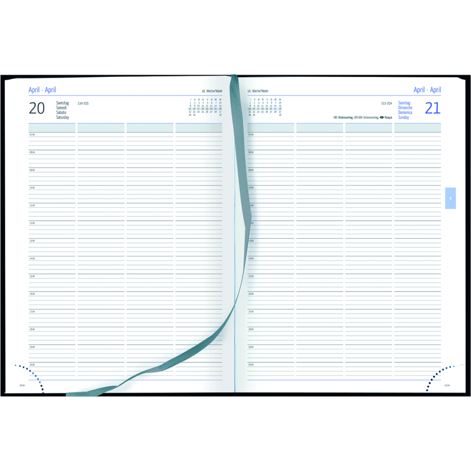 Buchkalender GÜSS A4 Praxis-Timer 1t/1s schwarz Tucson 400 S.