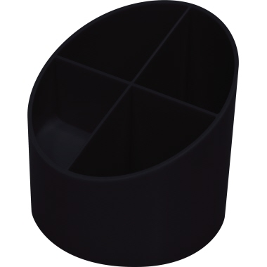 Stifteköcher helit H6790295 schwarz 4 Fächer, blauer Engel