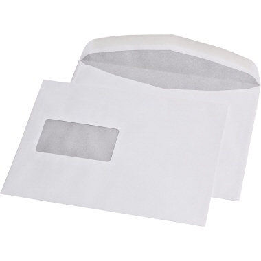 Kuvertierumschlag C5 mF 80g nk weiß ISK Offset weiß, blauer Innendruck