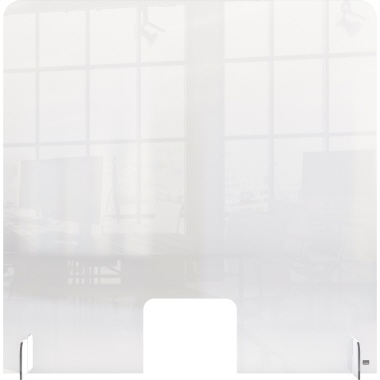 Thekenaufsteller Nobo 1915488 70x85 cm mit Durchreiche, Plexiglas
