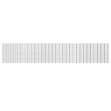 Kalenderstreifen Magnetopl. 17311S 1-31 weiß Undatiert Magnethaftend