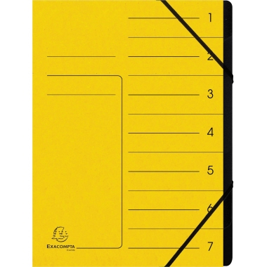 Ordnungsmappe Exacompta gelb 7 Fächer