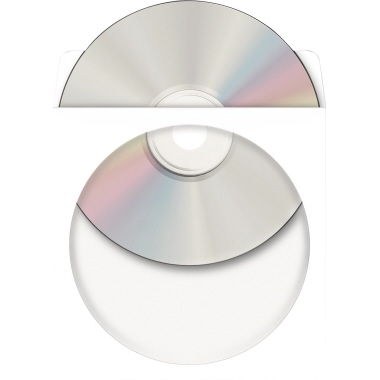 CD-Papierh. Herma 1140 124x124 mF SK we. Mit Fenster, Selbstklebend