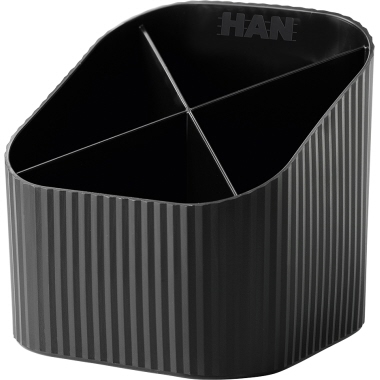 Stifteköcher HAN 913 Re-X-LOOP schwarz 4 Fächer, 100% recycelt
