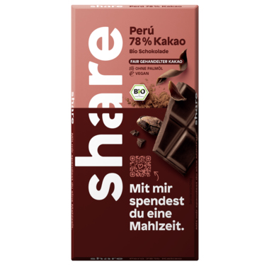 Schokolade 78% Edelbitter Peru Bio 100g 
