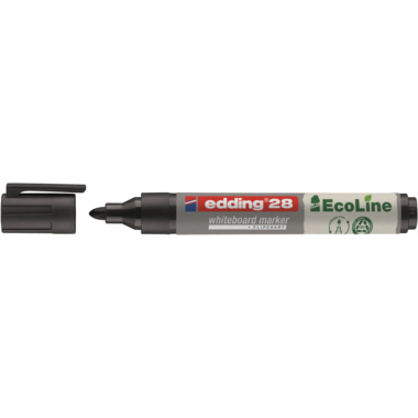 Boardmarker edding 28 EcoLine schwarz 1,5-3mm, Rundspitze
