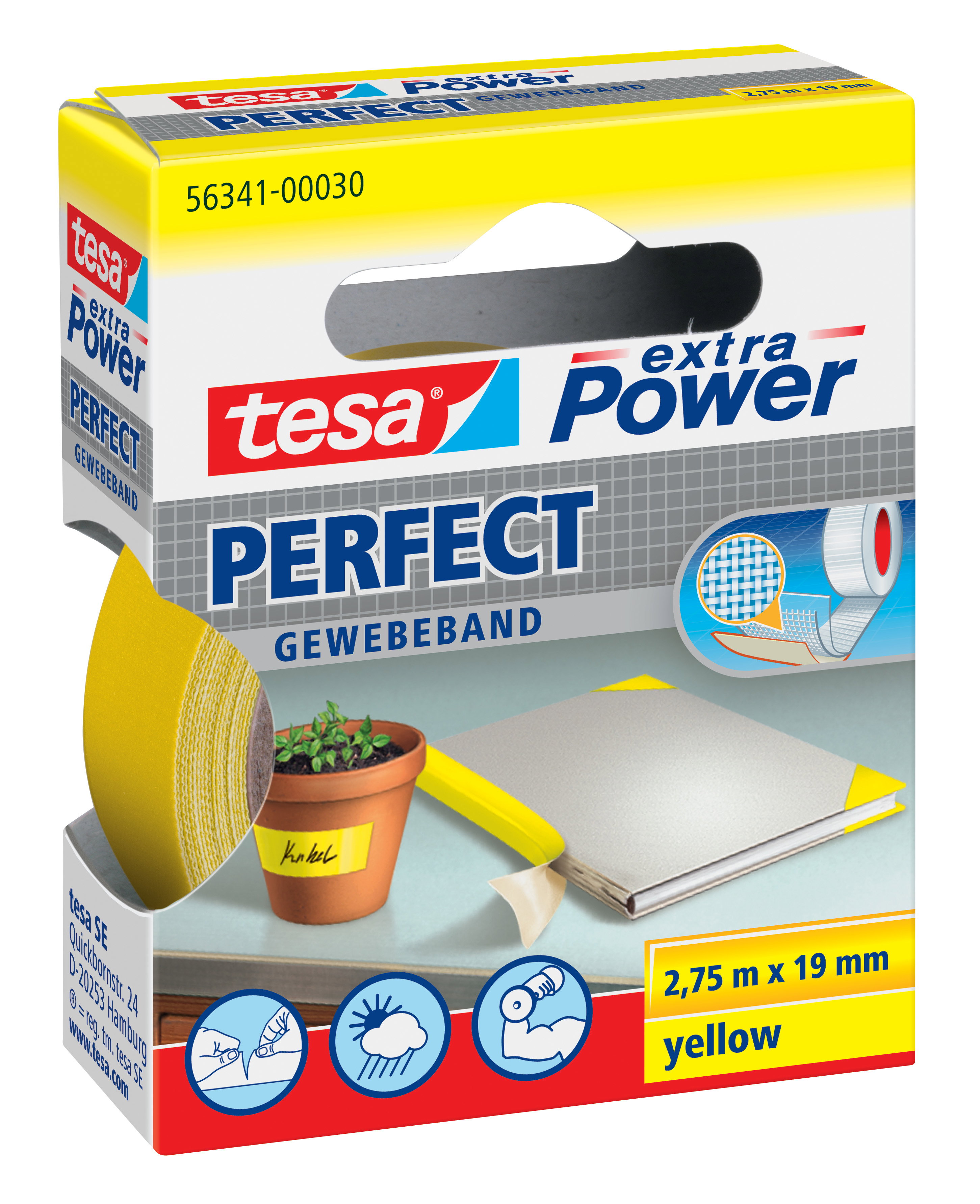 Gewebeband Tesa 56341 2,75mx19mm gelb 